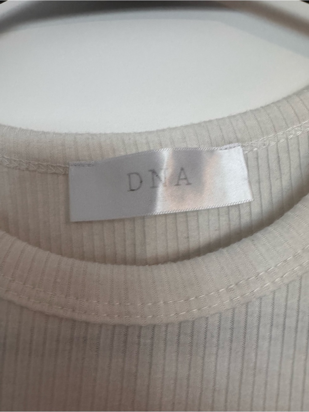 DNA couture Ribbed Tank Top - Cream - Picture 2 of 3